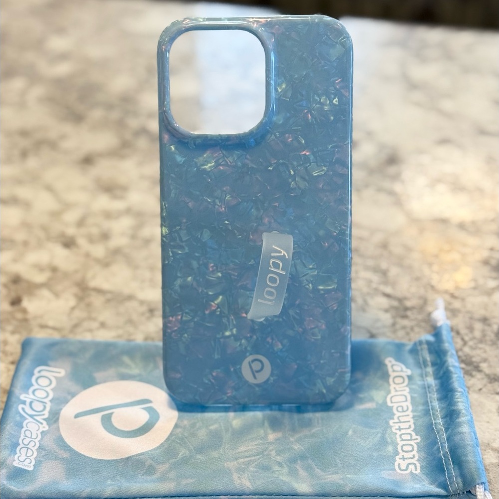 Loopy Blue Opal Shell iPhone 14 Pro Max Case